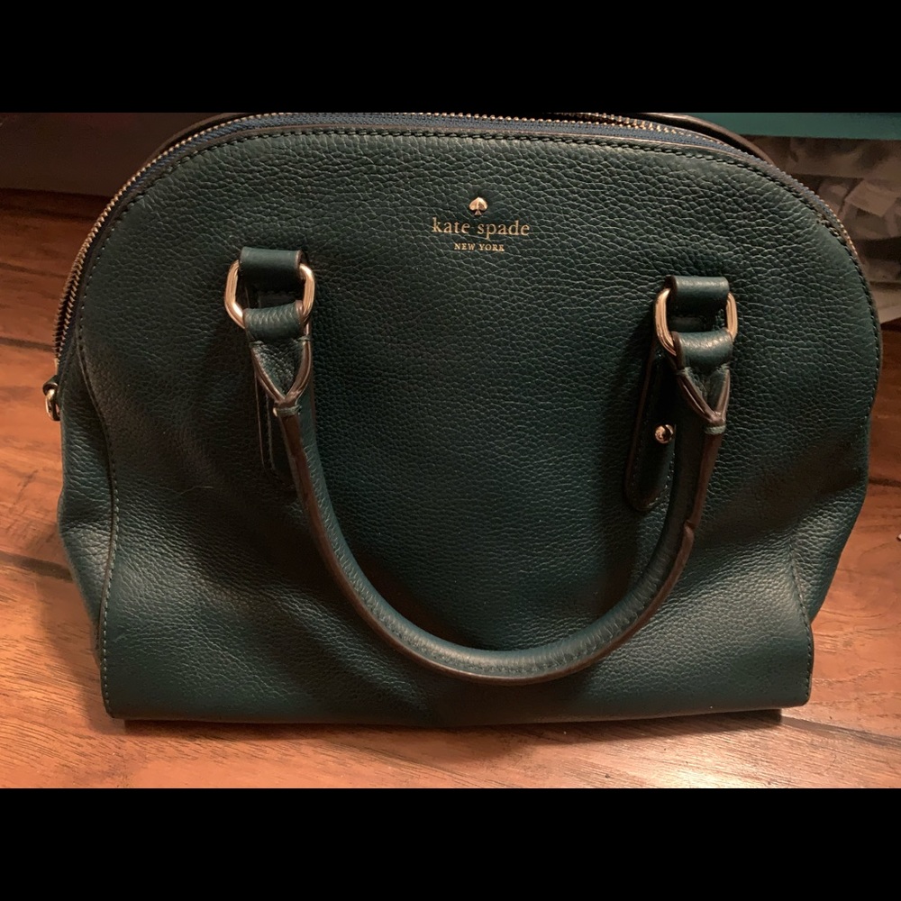 Teal Kate Spade purse good used condition